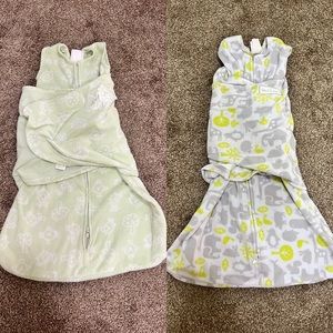 Bundle of 2 Halo sleep sack swaddle size small, fleece 
3-6 months, 13-18 pounds